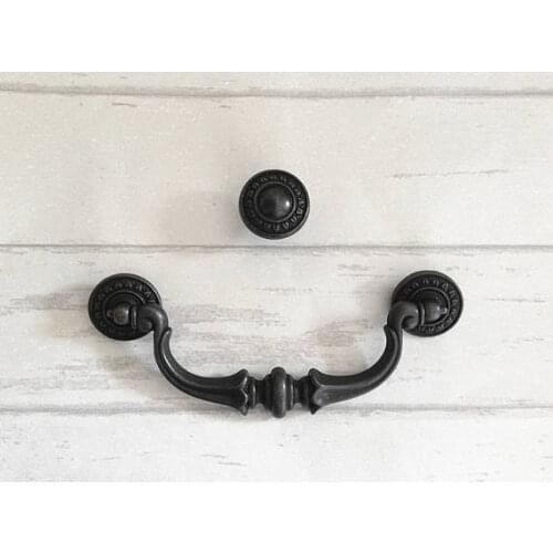 5.5"dresser Pulls Drawer Pulls Handles Knobs Large Drop Bail Rustic Antique Bronze Kitchen Cabinet Pull Handle Hardware 140mm