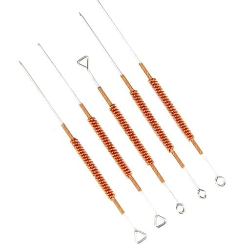 5 Pcs Single/Double Head Fire Acupuncture Needle Tungsten Steel Alloy needle PU Bag Fire Needle Beauty Acupuncture needle set
