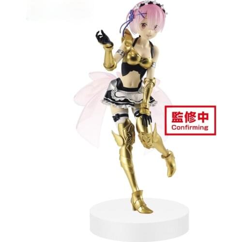 BANDAI Banpresto RE:ZERO Ram Maid armor Anime Figure Model