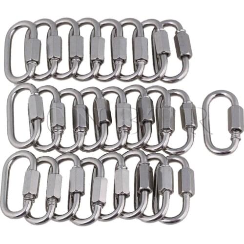 CNBTR 25Pieces M3.5 Stainless Steel Quick Link Chain Fastener Carabiner with Screw