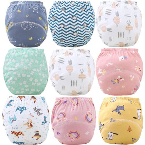 Baby Diapers Newborn Cotton Cloth Nappies Washable Baby Care Supplies Accessories Reusable Diaper Kids Panties Travel Portable