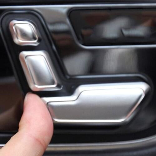 For Benz E C-class W212 218 CLS GL seat adjust memory button decorative button adjustment switch auto sticker car accessories