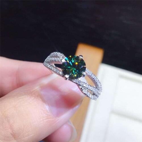 Ekopdee New Fashion Simple Cubic Zirconia Rings For Women Dainty Zircon Adjustable Emerald Green Ring Female Wedding Jewelry