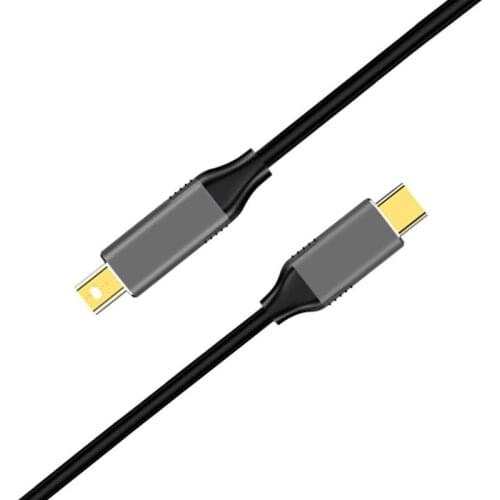 6ft Type-c USB 3.1 to Mini Displayport Cable USB C to Mini DP 4K 60Hz Thunderbolt 3 Adapter Converter for MacBook Samsung Huawei