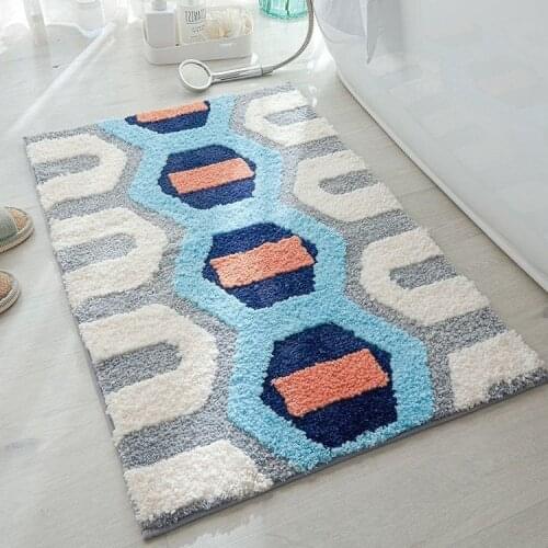 Cartoon Wind Absorbent Foot Mat Bathroom Non-slip Mat Quick-drying Foot Mat Simple Bathroom Toilet Door Mat Household