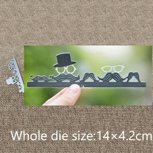 New Design Craft Metal stencil mold Cutting Dies Beard hat edge decoration scrapbook die cuts Album Paper Card Craft Embossing
