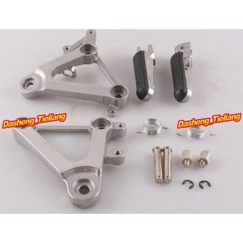 Aluminum Alloy Front Rider Foot Pegs Footrest Brackets for Honda CBR400 1988 1989 NC23, Motorcycle Spare Parts Accessory