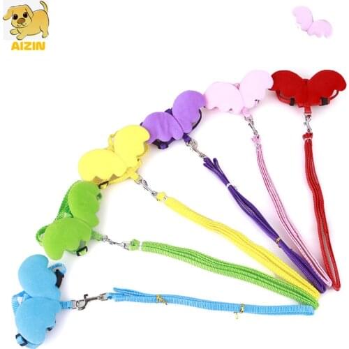 Summer Dog Harness Leads Sets Cute Angel Butterfly Wing Style Nylon Leashes Sets For Small Medium Puppy Chihuahua Pet Product