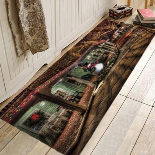 Christmas Rug 3D RUG Hallway Carpets and Rugs for Bedroom Living Room Carpet Kitchen Bathroom Anti-Slip Floor Mats 3D Mat
