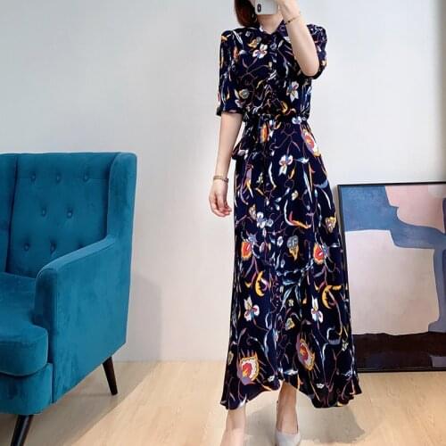 UK Collections Floral Print Midi Polo Shirt Belted Dress UK6-16