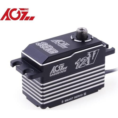 AGFRC SA66BVMW Steel Gears 12V 35KG 0.073Sec High Torque Fast Speed WP Low Prfole Brushless Smart Servo For 1/10 RC Car Aircraft