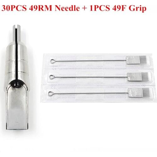 EZ 30 pc Magnum Tattoo Needles 49RM with 1 pc 316 Stainless Steel Magnem bullet tubes 49F Tattoo Grip tattoo supply 1 set/lot