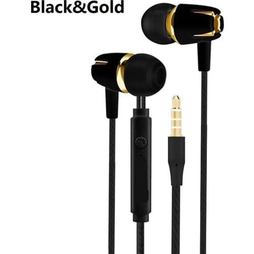 Universal Fashion 120cm length In-ear Heavy Bass 3.5mm Plug Universal Wired Earphones with Microphone wired Accessories