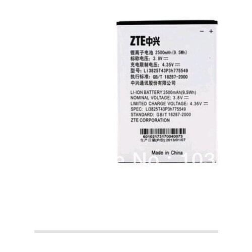 High Quality 2500mAh Rechargable ZTE V987 Battery for ZTE V987 V967S V967S U935 Smart Phone