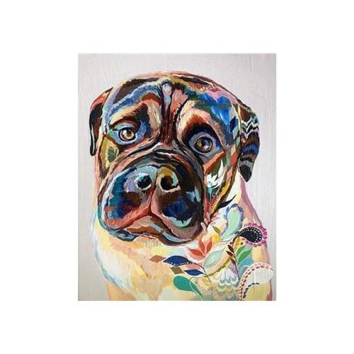 YIKEE Diamond Painting Dogs dogs Home Decor Drill Resin DIY Mosaic Diamond Embroidery Animal k896