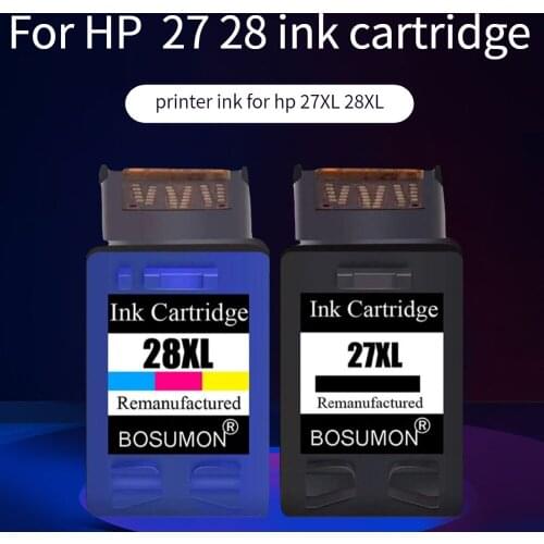 Bosumon 27XL 28XL Refilled Ink Cartridge Replacement For HP 27 28 XL for HP Deskjet 450 450CI 5550 3420 3520 3550 3650 3740 3845