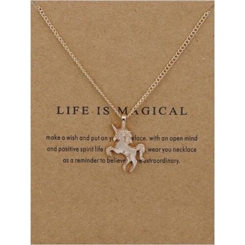 Fashion Women Long Chain Horse Pendant necklace chain simple necklace Choker Necklace Jewelry Gift