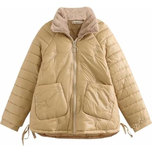 Winter Short Parka Women Plus Size Padded Jacket Raglan Sleeves Down Cotton Coat Warm Outerwear Fashion Casual Loose Clothes