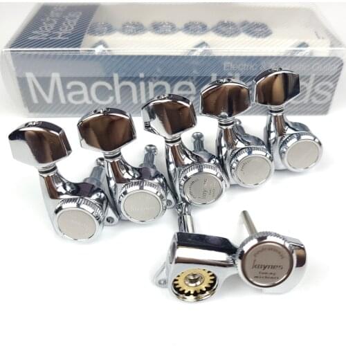 1 Set Guitar Locking Tuners Electric Guitar Machine Heads Tuners Lock String Tuning Pegs Chrome Silver 【Made in Korea