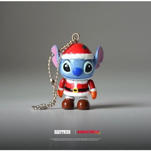 12piece 3cm Christmas is dressed up stitch figure toys subminiature collection toys DIY materials toys
