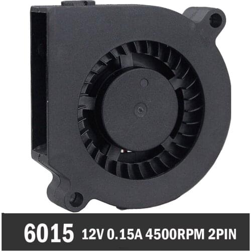 2pcs Gdstime 12V 60mm x 15mm 60mm 6cm DC Brushless Turbo Blower Cooler Fan Blower Radiator Cooling Fan