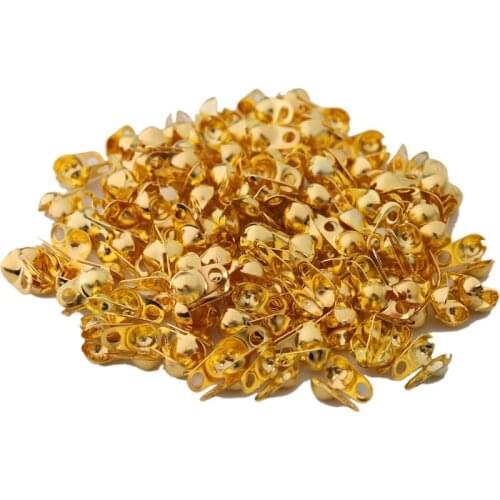 200pcs/lot 1.5/2.4/3.2mm Iron Alloy End Crimps Beads Ball Chain Connector Clasp For Women Bracelet Necklace Pendant Jewelry