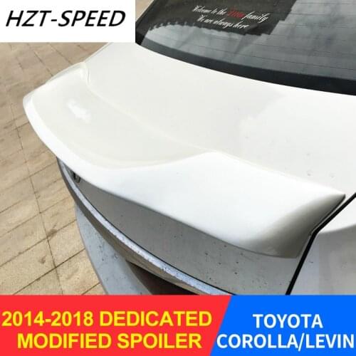 2014 - 2018 For TOYOTA COROLLA 1.2t LEVIN Modified Dual Engine Resin Fiber Rear Spoiler for TOYOTA
