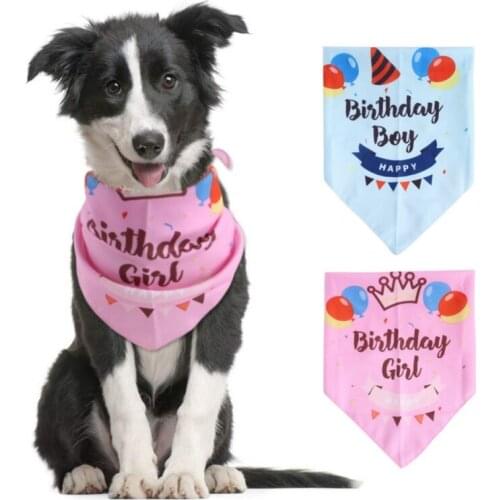 Puppy Birthday Accessories Pet Cat Dog Triangle Cute Dog Bandana Collar Neckerchief Neck Scarf Saliva Towel Pet Supplies