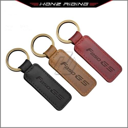 For BMW Motorrad F850GS F850 GS Motorcycle Keychain Cowhide Key Ring