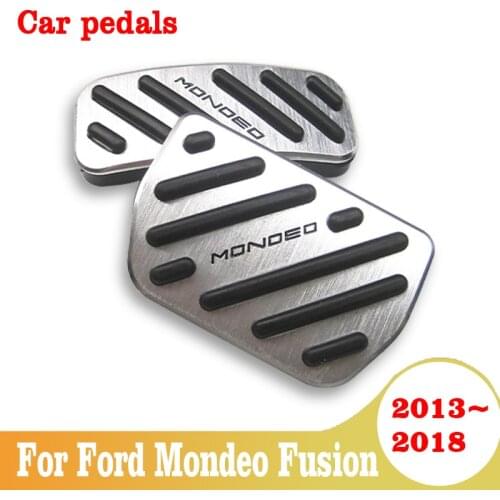 Auto Accelerator Brake Clutch Gas Fuel Footrest Pedals Plate Cover Pad Case For Ford Mondeo Fusion 2013-2018 Car Accessories
