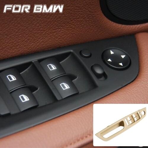 Beige Black Armrest Car left front drivers seat LHD Interior Door Handle Inner Panel Pull Trim Cover For BMW E70 X5 SAV 2007-13