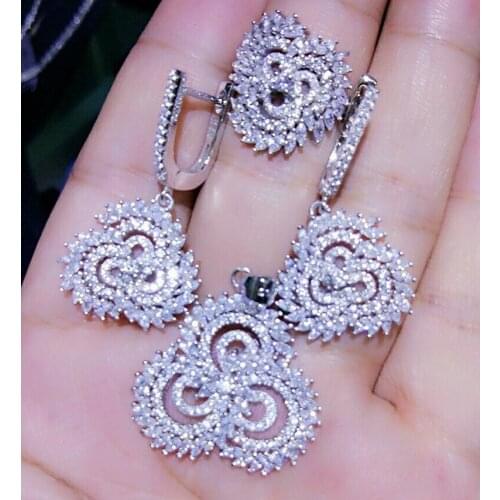 Cp76 Luxury Designer Fashion 925 Sterling Silver Jewelry zirconia shinning for lady women,cute&sweet pc