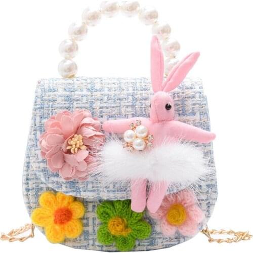 Canvas Mini Children Messenger Bag Kids Girls Handbags Fashion Baby Shoulder Bags Cartoon Doll Infant Crossbody Bags Coin Purses