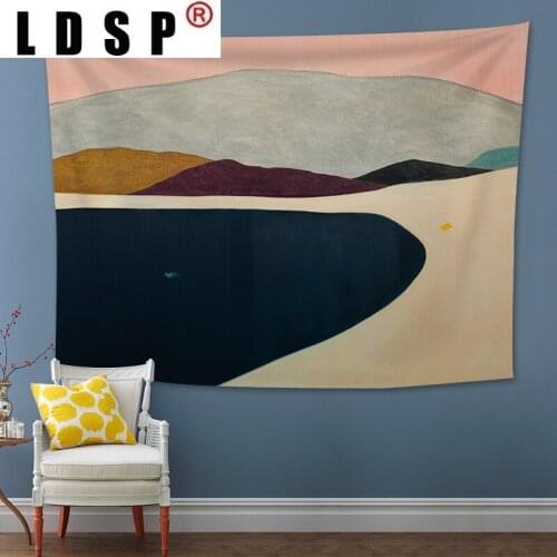 LDSP Mountain Landscape Abstract Tapestry Wall Art Covering Rugs Background Cloth Beach Mat Blanket Art Bedroom Dorm Home Decor
