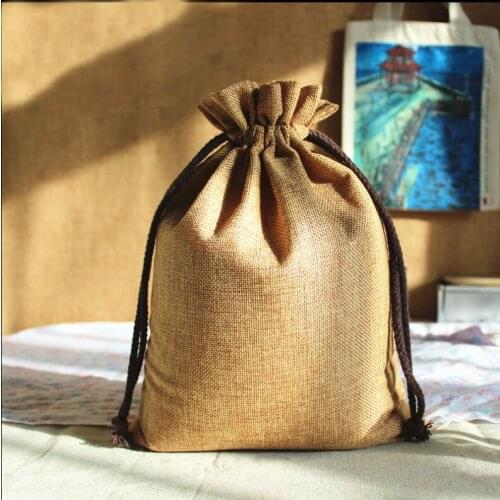 Flax Linen Packaging Bag 8x10cm 9x12cm 10x15cm 13x17cm Baby Shower pack of 50 Birthday Wedding Party Candy Jute Gift Pouch