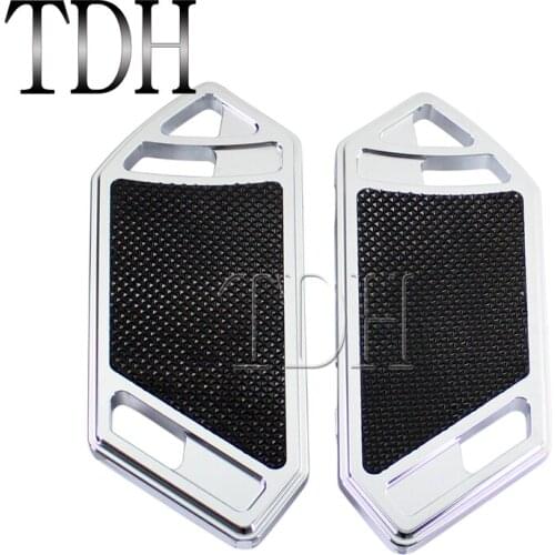 Motorcycle Chrome Floorboards Highway Footrest Footpeg Pad For Harley Touring Road King Glide Softail Fat Boy 1984-2015