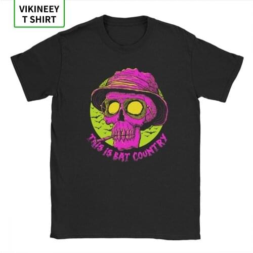 Mens T-Shirts This Is Bat Country Fear And Loathing In Las Vegas Cotton Tees Short Sleeve Movie Drugs Johnny T Shirt EU Size
