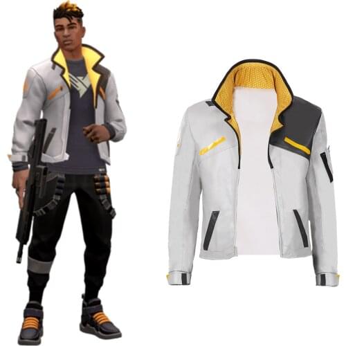 Game Valorant-Phoenix Cosplay Costume Men Jacket Coat Uniform Tops Adult Halloween Carnival Party Costume Custom
