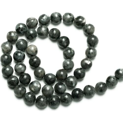 Wholesale Black Labradorite Natural Stone Beads for Jewelry Making Round Loose Beads 4 6 8 10 12mm DIY Bracelet Necklace