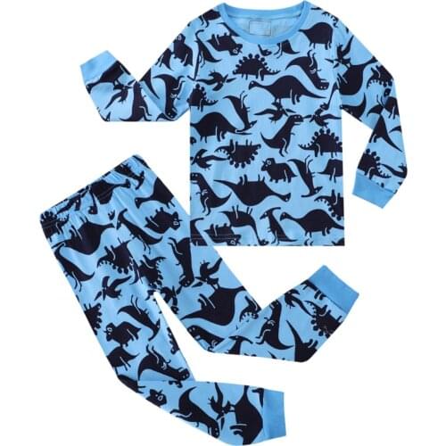 TUONXYE Boys Girls Pajamas Set Children Dinosaurs Cotton Kids Long Sleeves Pijama Baby Sleepwear Clothing Nightwear