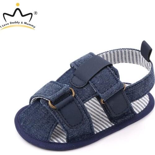 Summer New Baby Shoes Solid Color Non-slip Soled Breathable Cotton Baby Sandals for Boy Girl Newborn Toddler Shoes First Walkers