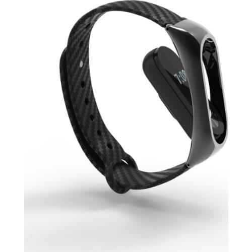 Silicone Carbon Fiber Strap Bracelet for Xiaomi Mi Band 2 Smart Wristband Watchband for Xiaomi Band 2 Pulseira Accessories
