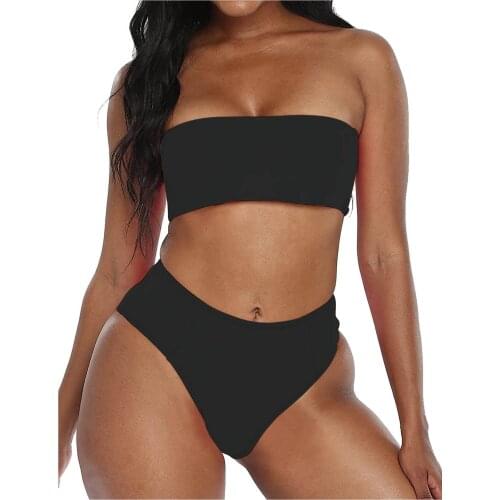 Sexy Bikini Swimwear Woman Swimsuit 2021 Off Shoulder Bikini Set Купальник Bathing Suit Women Beachwear Biquini Two Piece #T2G