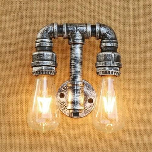 Industrial Loft Style Iron Vintage LED Wall Light Fixtures Antique Water Pipe Edison Wall Sconce Retro Wall Lamp Home Lighting