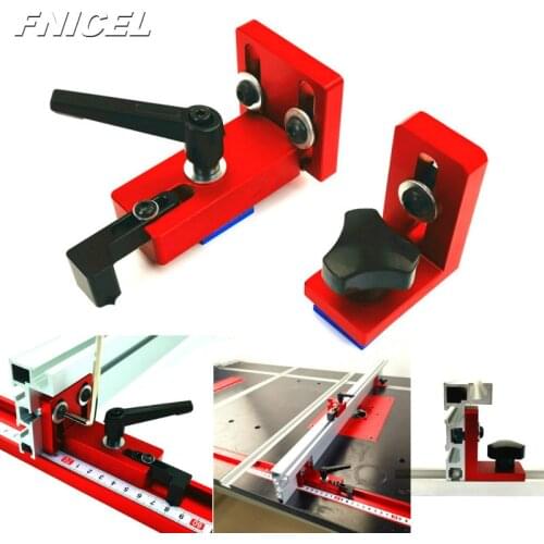 Woodworking T Slot Sliding Brackets Miter Track Stop Sliding Miter Gauge Fence Connector Rail Retainer Chute Locator for T-track