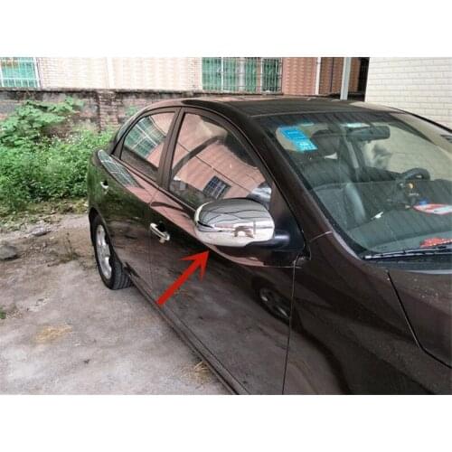 For Kia Forte 2009-2013 High-quality ABS Chrome rearview mirror decoration cover anti-rub protection car accessories