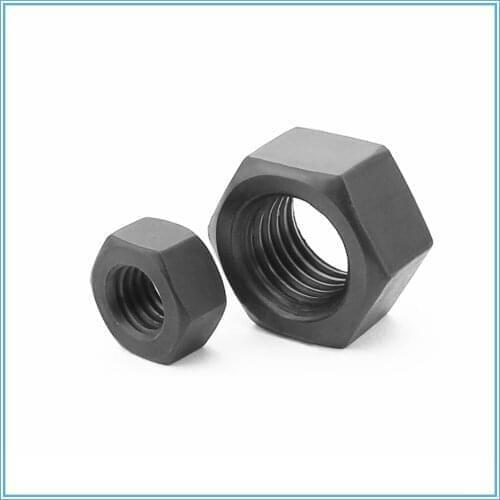 10PCS 8.8 class black GB6170 high hardness enhanced hexagon nut hexagon nut M3 M4 M5 M6 M8