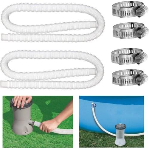 2pcs 1.5m Swimming Pool Vacuum Cleaner Hose Suction Swimming Replacement Pipe Pool Vacuum Cleaner Hose Suction Outdoor Pool Hose