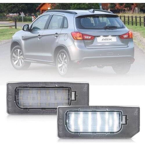 2x For Mitsubishi ASX 2011 2012 2013 2014 2015 2016 2017-2020 LED License Number Plate Light Car Rear Tag Lamps OEM#8341A132
