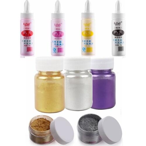 5/15/70g Edible Glitter Cake Decoration Powder Mousse Cake Macaron Chocolate Flash Powder Silver Pearl Powder Baking Color Dust